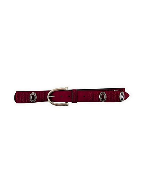 women's burgundy suede belt Puntovita & Arsenice | PV2446BORDEAUX